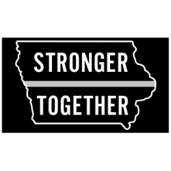 STRONGER TOGETHER BLACK STICKER 