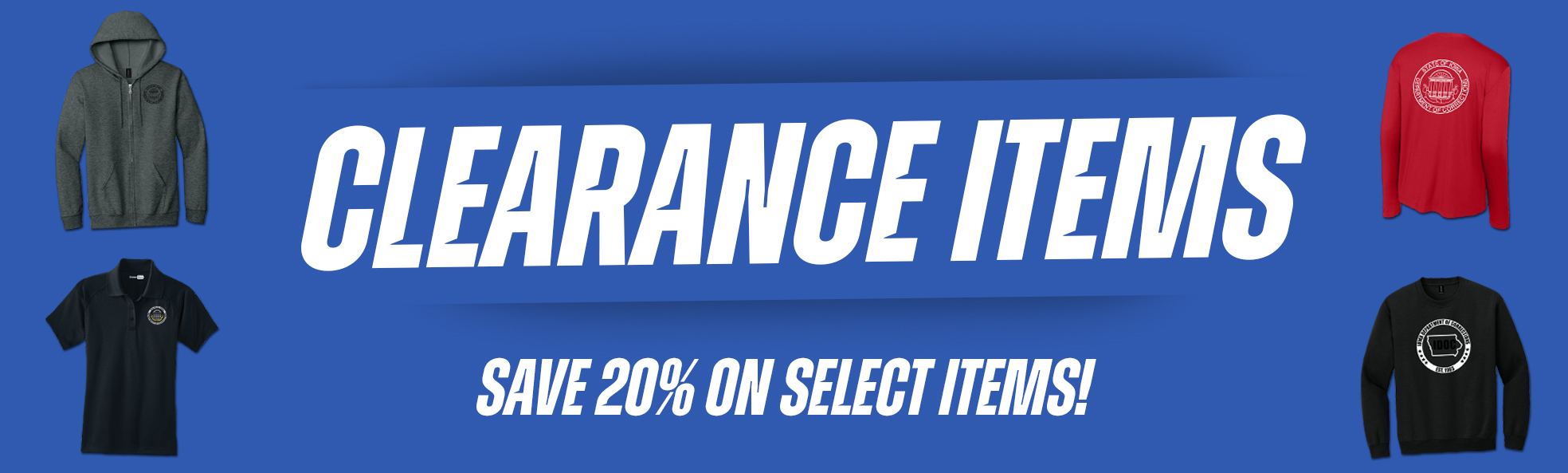 Clearance Items - Save 20% on select items!